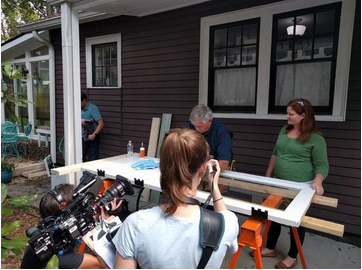 Tom Silva and Elayne Crain film for Ask This Old House