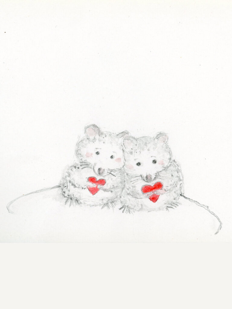 Two affectionate mice